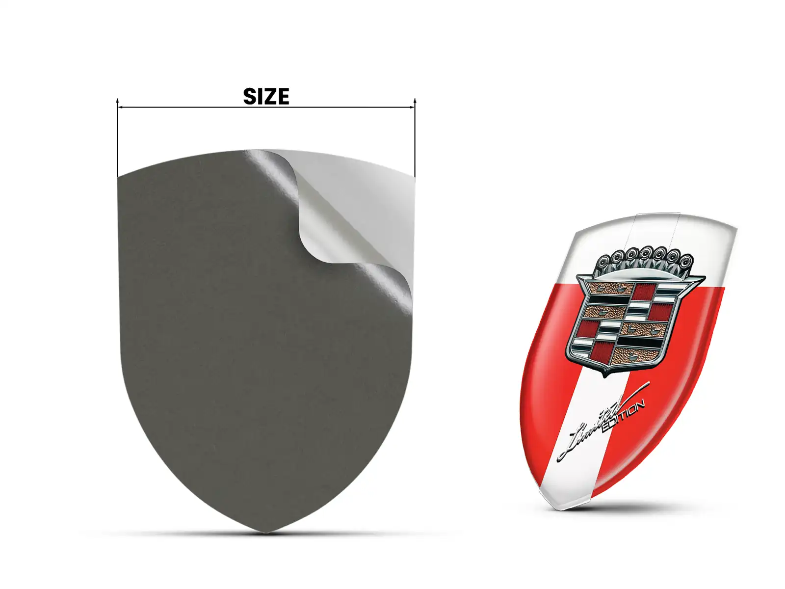Cadillac Pegatinas Cúpula Resina Diseño Exclusivo Insignias Alta Gama